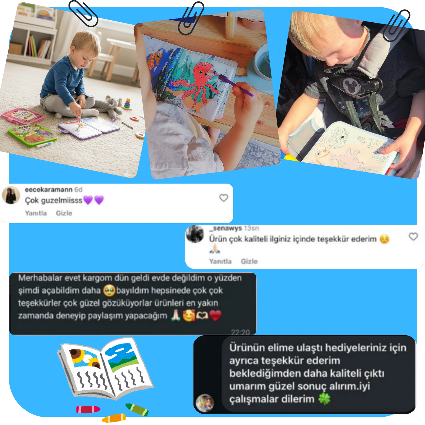 Magic Water™ Sihirli Su Kalemiyle Boyama Kitabı