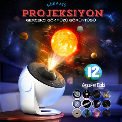 DreamSky™ 12 Diskli HD Galaksi Projektörü