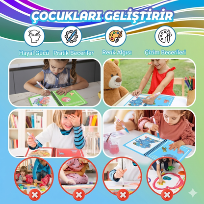 Magic Water™ Sihirli Su Kalemiyle Boyama Kitabı