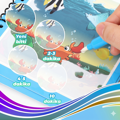 Magic Water™ Sihirli Su Kalemiyle Boyama Kitabı